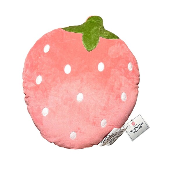Target 2024 Bullseye Playground Strawberry Fruit Pillow 14x13 New - Picture 1 of 2